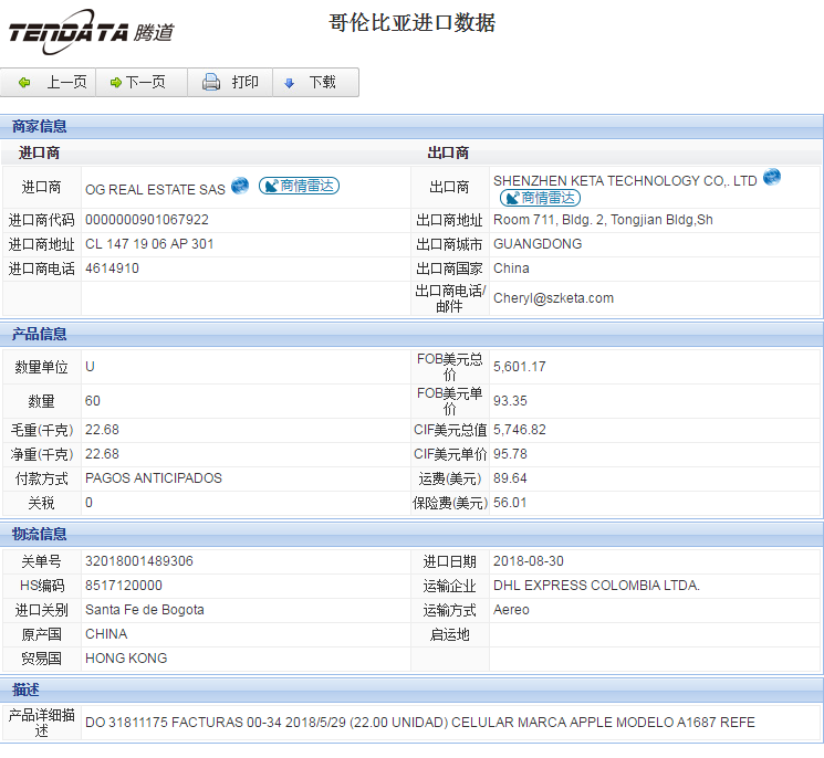 海关数据,进出口数据,进口数据,NO钱包官网,贸易,哥伦比亚